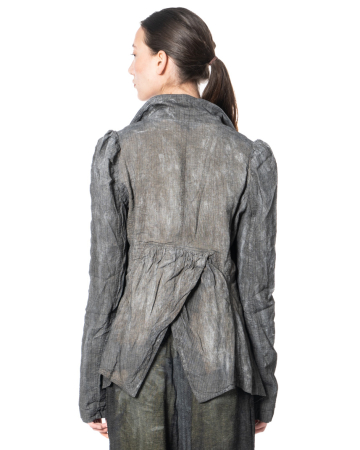 RUNDHOLZ DIP, pinstripe jacket with ruched sleeves 1262111101