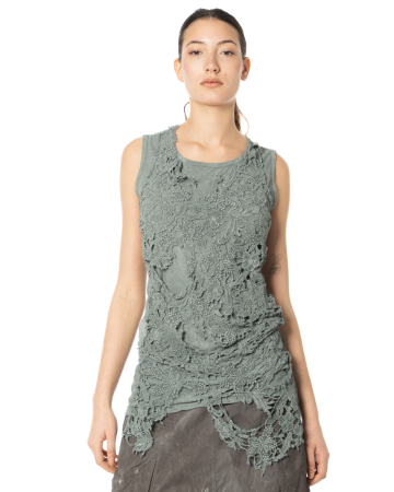 RUNDHOLZ DIP, long cotton top with lace 1262520810