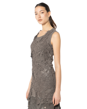 RUNDHOLZ DIP, long cotton top with lace 1262520810