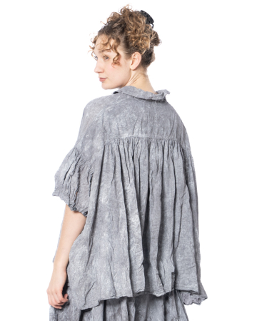 RUNDHOLZ DIP, boxy cotton blouse with pleats 1262580403