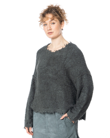 RUNDHOLZ DIP, fransiger Strickpullover aus Seide 1262650704
