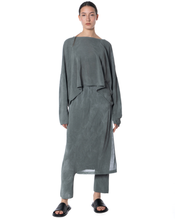 RUNDHOLZ DIP, loose cotton joggers with skirt overlay 1262697606