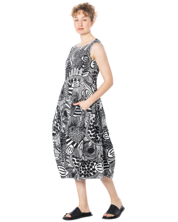 RUNDHOLZ BLACK LABEL, sleeveless dress with allover print 1263440916