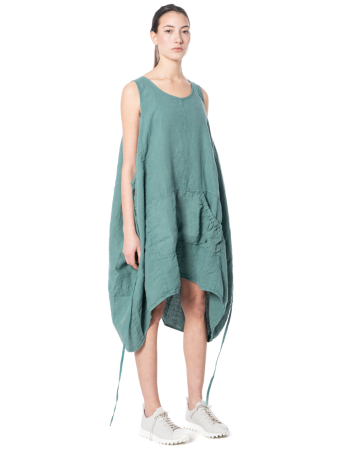 RUNDHOLZ BLACK LABEL, Oversize linen dress with tie belt 1263540904