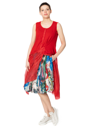 RUNDHOLZ, sleeveless linen dress with silk skirt part 1241290910