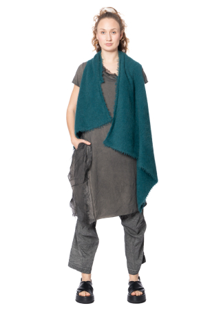 RUNDHOLZ, knitted racoon hair vest in asymmetric cut 1241417505