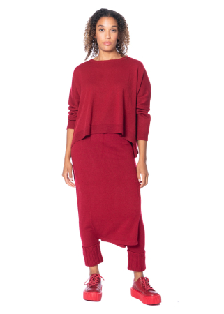 RUNDHOLZ, layered wool pants with ribbed hem 2241447604