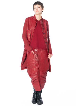 RUNDHOLZ, coat with glossy leather finish 2241491201