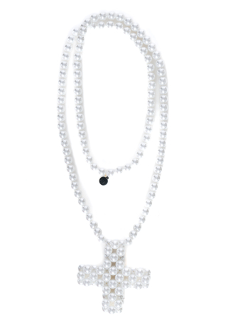 PLUSLAVIE PLÜ, long pearl necklace ACROSS LONG