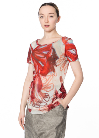 RUNDHOLZ, printed T-shirt with unique floral design 1241620512