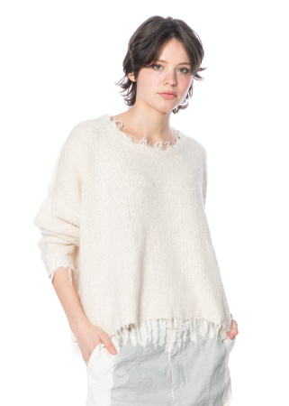 RUNDHOLZ, silk sweater with fringes 1251650703