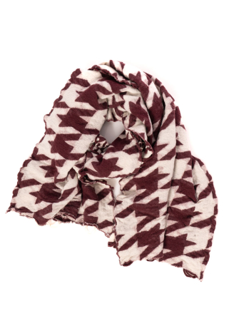 RUNDHOLZ, houndstooth scarf in jacquard knit 2241687702