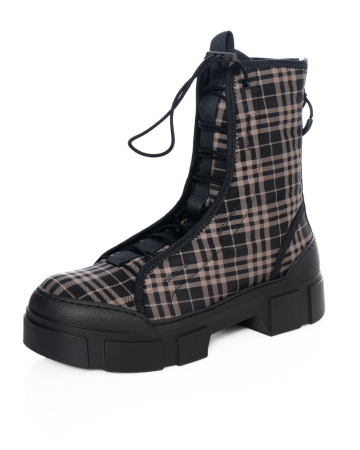 VIC MATIÉ, plaid lace-up boots