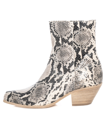 VIC MATIÉ, leather ankle boots in reptile look