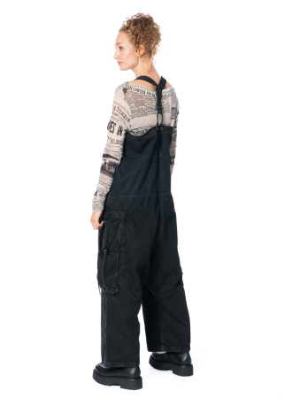 RUNDHOLZ DIP, coated suspender jeans with pockets 2242030101