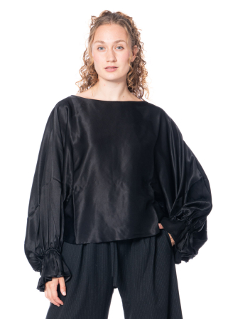 SoSUE, flowy top ANTONIA with wide sleeves and round neck