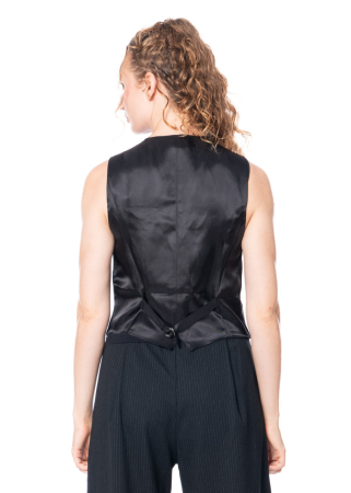 SoSUE, pinstripe vest with recycled materials