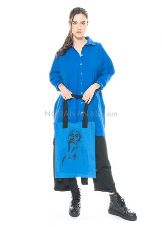PAL OFFNER, blaue Rucksack-Tasche mit Print
