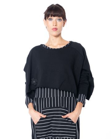 PLUSLAVIE PLÜ,  pullover WIDESHORTSHORTSWEAT black