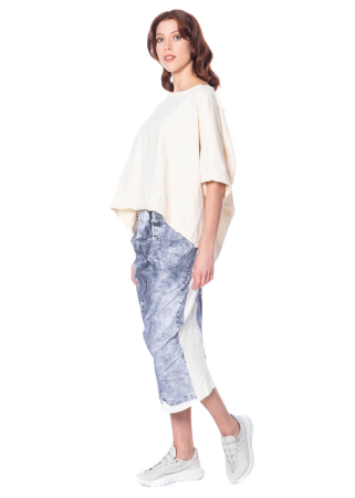 RUNDHOLZ DIP, pencil skirt with denim print 1252110308