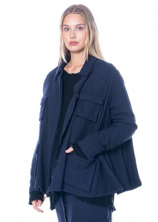 RUNDHOLZ DIP, structured jacket made of pure virgin wool with front patch pockets 2232191105