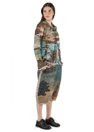 RUNDHOLZ DIP, fitted jacket with vintage print 2252171103 