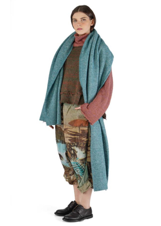 RUNDHOLZ DIP, pants with postcard art print 2252170105