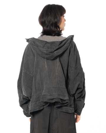 RUNDHOLZ, lässige Jeansjacke mit Raffungen 2251031108