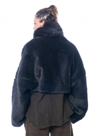 RUNDHOLZ DIP, short, fluffy wool jacket with glitter details 2232251101
