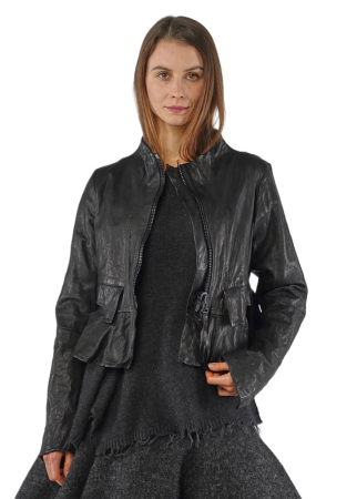 RUNDHOLZ, soft leather peplum jacket 2251481105