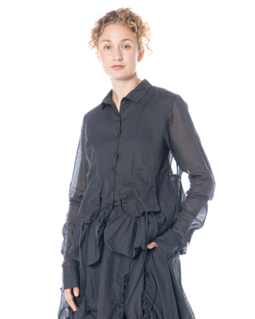 RUNDHOLZ, blouse jacket in coated cotton 2251550402 