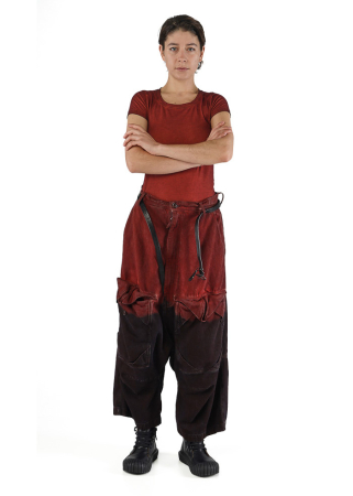 RUNDHOLZ DIP, Cargohose aus verwaschenem Denim 2252030101