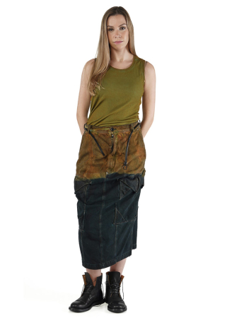 RUNDHOLZ DIP, washed-out denim skirt 2252030303