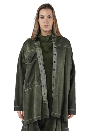 RUNDHOLZ DIP, Bluse aus gefärbter Baumwolle 2252030404
