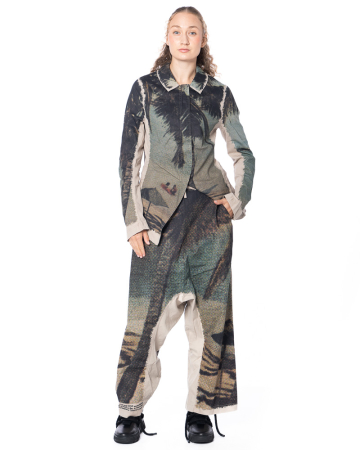 RUNDHOLZ DIP, Hose mit Postkarten-Print 2252110103