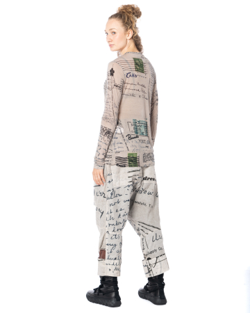 RUNDHOLZ DIP, pants with lettering print 2252170104