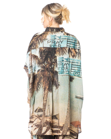 RUNDHOLZ DIP, shirt dress with tropical print 2252170902