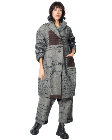 RUNDHOLZ DIP, coat with handwritten print 2252281203