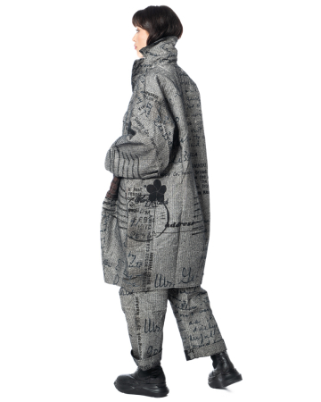 RUNDHOLZ DIP, coat with handwritten print 2252281203