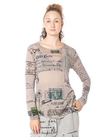 RUNDHOLZ DIP, Langarmshirt mit Postkarten-Print 2252420502