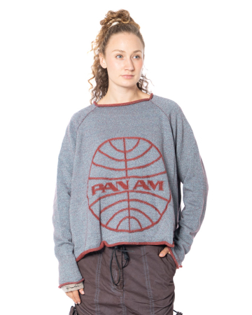RUNDHOLZ DIP, Wollpullover mit Airline-Motiv 2252640701