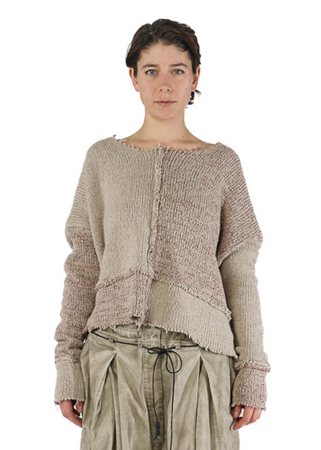 RUNDHOLZ DIP, raw-edge silk knit sweater 2252650701