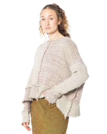RUNDHOLZ DIP, raw-edge silk knit sweater 2252650701
