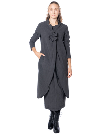 RUNDHOLZ  BLACK  LABEL, Mantel mit Stoffblüten-Detail 2253441226