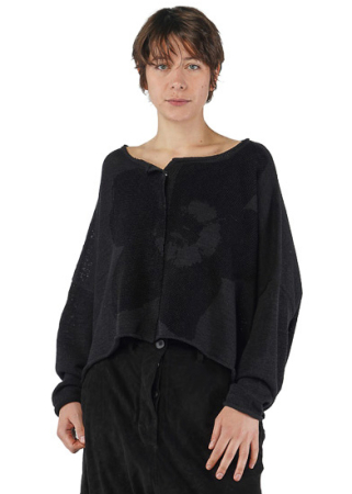 RUNDHOLZ  BLACK  LABEL, cardigan with floral motif 2253727107