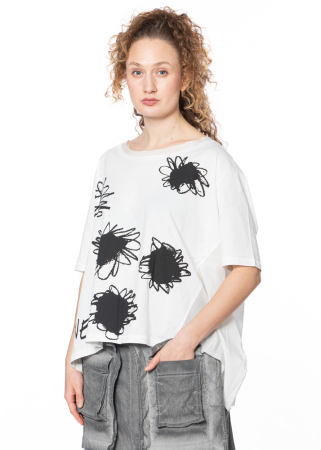 RUNDHOLZ DIP, cotton t-shirt with graphic flower print 1242300503
