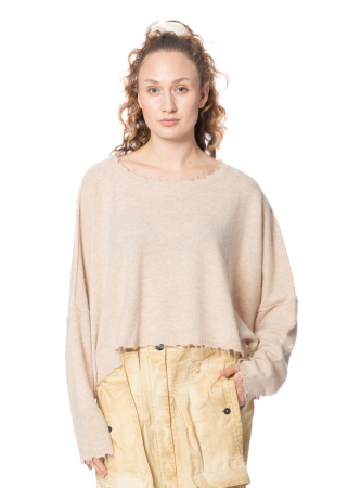 RUNDHOLZ DIP, summery knit sweater with fringes 1242330703