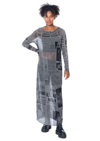 RUNDHOLZ DIP, slim maxi dress with print 2242420910