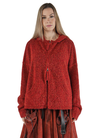 RUNDHOLZ DIP, weiche Strickjacke mit Kapuze 2252467104