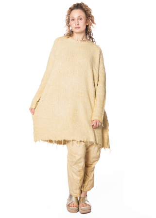 RUNDHOLZ DIP, knit tunic with fringes made from 100% silk 1242657003